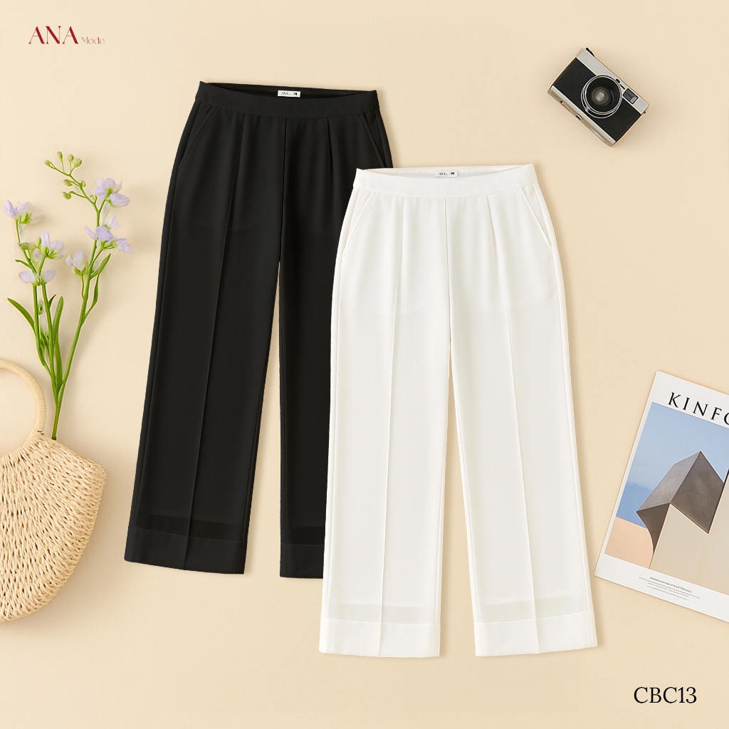 Quần Dài Dáng Suông Trung Niên ANA Mode Chất Liệu Chiffon Mềm Mịn Mát Đi Tiệc Quà Tặng Mẹ QD25CBC13