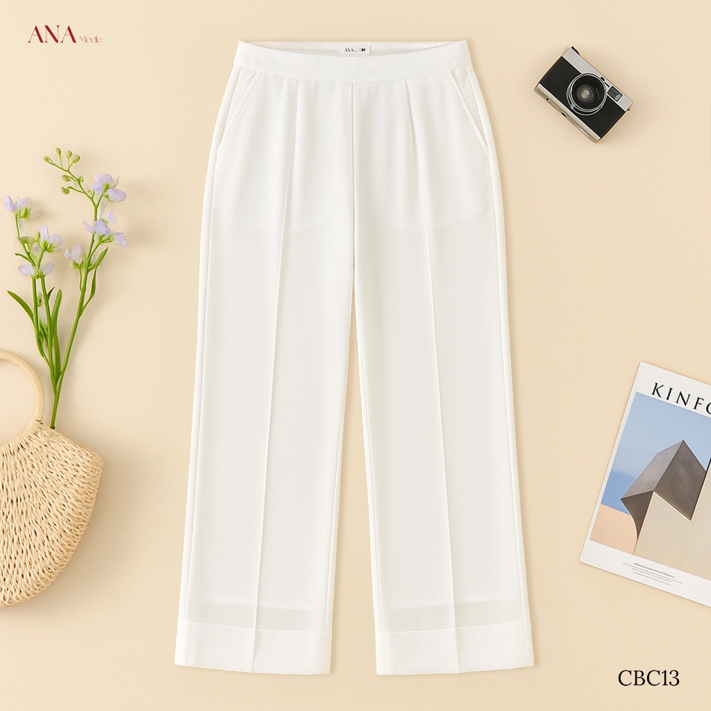 Quần Dài Dáng Suông Trung Niên ANA Mode Chất Liệu Chiffon Mềm Mịn Mát Đi Tiệc Quà Tặng Mẹ QD25CBC13