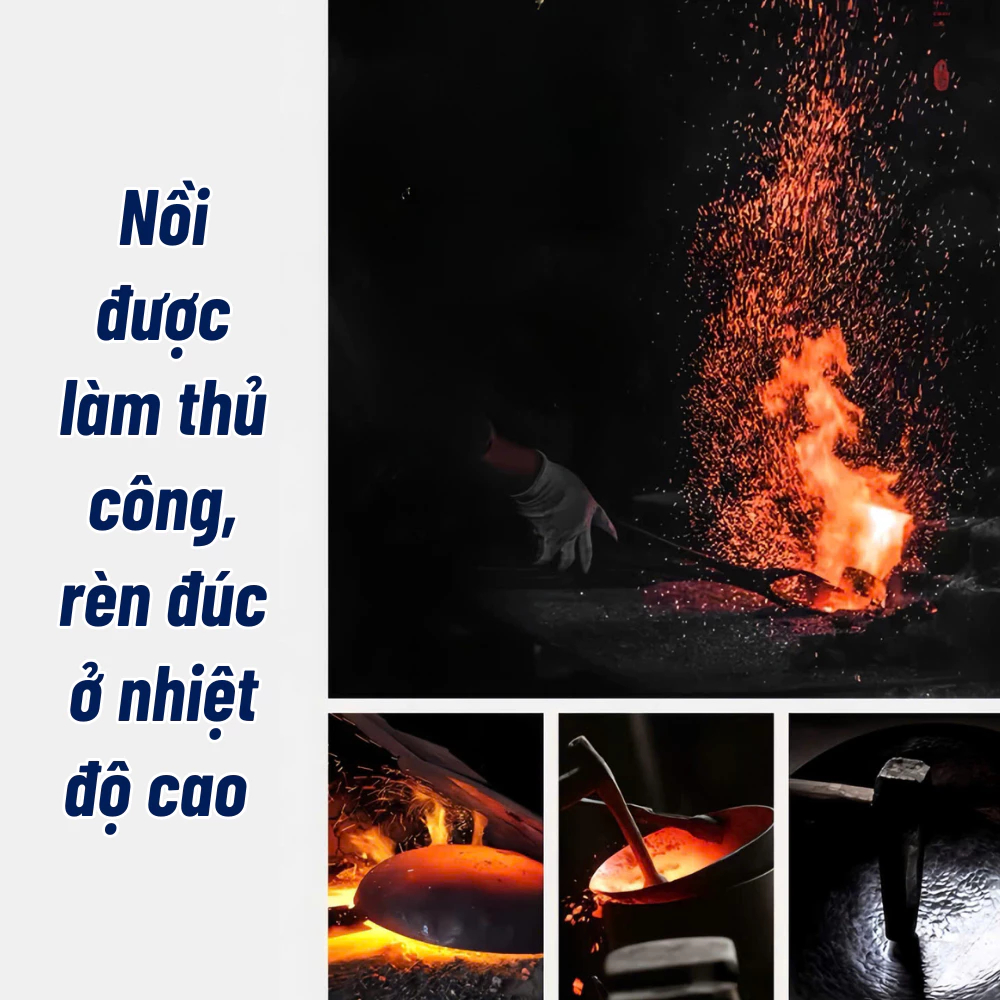 Chảo lòng sâu chống dính – Tay cầm cách nhiệt – Dùng cho mọi loại bếp – Chảo nấu ăn tiện lợi