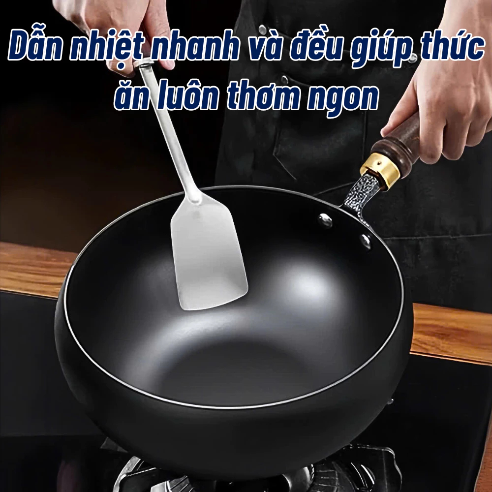 Chảo lòng sâu chống dính – Tay cầm cách nhiệt – Dùng cho mọi loại bếp – Chảo nấu ăn tiện lợi