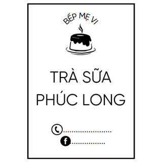 50 Tem dán chai nhựa cafe trà sữa không thấm nước kích thước 7x5cm