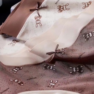 Quần Lót Nữ Cotton In Hình Gấu Đáng Yêu, Cạp Bản To Co Giãn, Thoáng Mát Không Vằn Hằn, Dễ Thương