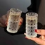 LY RƯỢU THỦY TINH 20ML HỌA TIẾT VÂN NỔI SANG TRỌNG . Bộ 6 Ly Rượu Nhỏ Thủy Tinh Dày Dặn