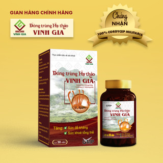 [MUA 1 TẶNG 1] Đông Trùng Hạ Thảo Vinh Gia Giúp Tăng Cường Sức Đề Kháng Hộp 30V Tặng 01 Trà 24 gói