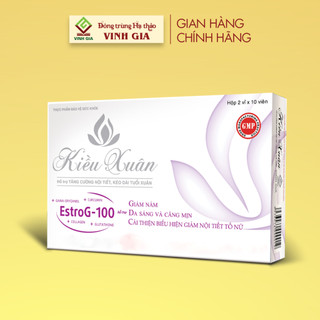 Viên Uống Tăng Cường Nội Tiết KIỀU XUÂN Bổ Sung Collagen Giảm Lão Hóa, Giúp Da Sáng Mịn Hộp 20v