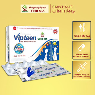 Viên Uống Hỗ Trợ Phát Triển Chiều Cao VIPTEEN Bổ Sung Canxi Giúp Xương Chắc Khỏe Cho Trẻ 9 -18 Tuổi