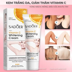 Kem Trắng Da Giảm Thâm Nách, Mông, Đầu Gối, Khuỷu Tay SADOER 50g Vitamin C Whitening Mờ Đốm Thâm Và Dưỡng Ẩm Da