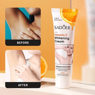 Kem Trắng Da Giảm Thâm Nách, Mông, Đầu Gối, Khuỷu Tay SADOER 50g Vitamin C Whitening Mờ Đốm Thâm Và Dưỡng Ẩm Da