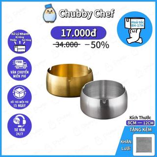 Gạt tàn inox cao cấp Chubby Chef phong cách đơn giản sang trọng đa dạng kích cỡ chất lượng cao cấp