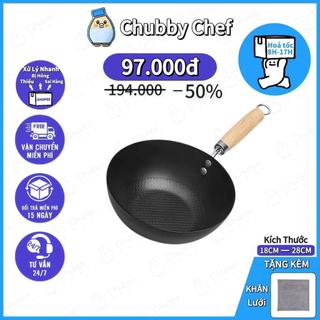 Chảo chống dính mini từ 18cm -  28cm Chubby Chef đa năng tiện dụng cho nhà bếp chống xước chống gỉ Có bảo hành