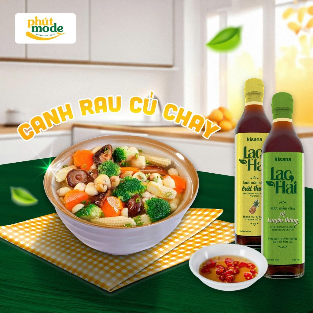 Combo 2 Nước Mắm Chay Lạc Hải Kisana Vị Trái Thơm và Vị Truyền Thống 500ml