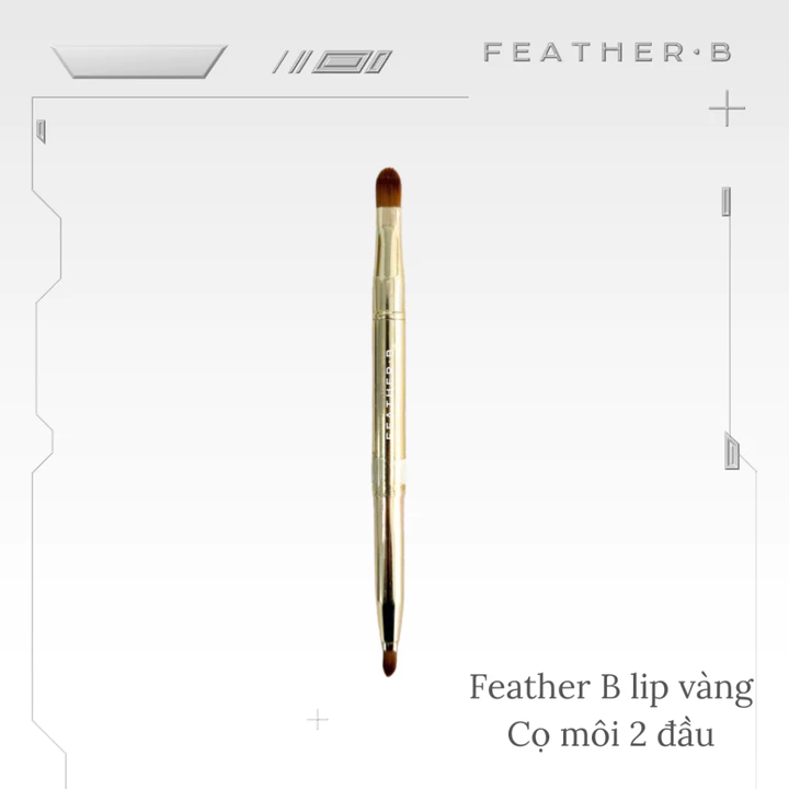 Cọ môi 2 đầu Feather B - Cọ vẽ viền môi - Cọ tô lòng môi - Cọ đánh son - Cọ son bỏ túi