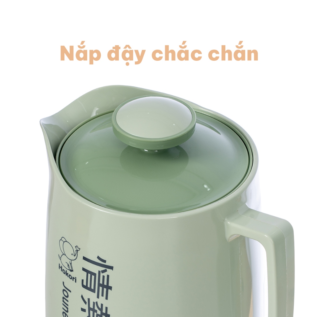 Bình ủ nhiệt 2.2L Hokori, Bình giữ nhiệt lên đến 12h, Bình ủ giữ nhiệt Việt Nhật cao cấp GD Việt Nhật