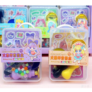 Set DIY tự làm móc khoá kèm bộ sáp đóng dấu hot hit