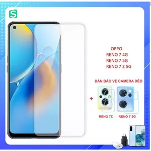 Kính cường lực oppo Reno 7 4G 5G Reno 7z trong suốt không full màn hình + dán bảo vệ camera chống trầy xước bụi bẩn