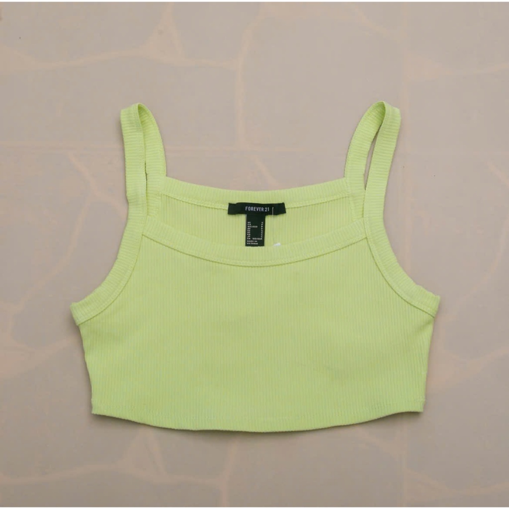 FOREVER21 ÁO CROPTOP XANH CHUỐI (240416118)