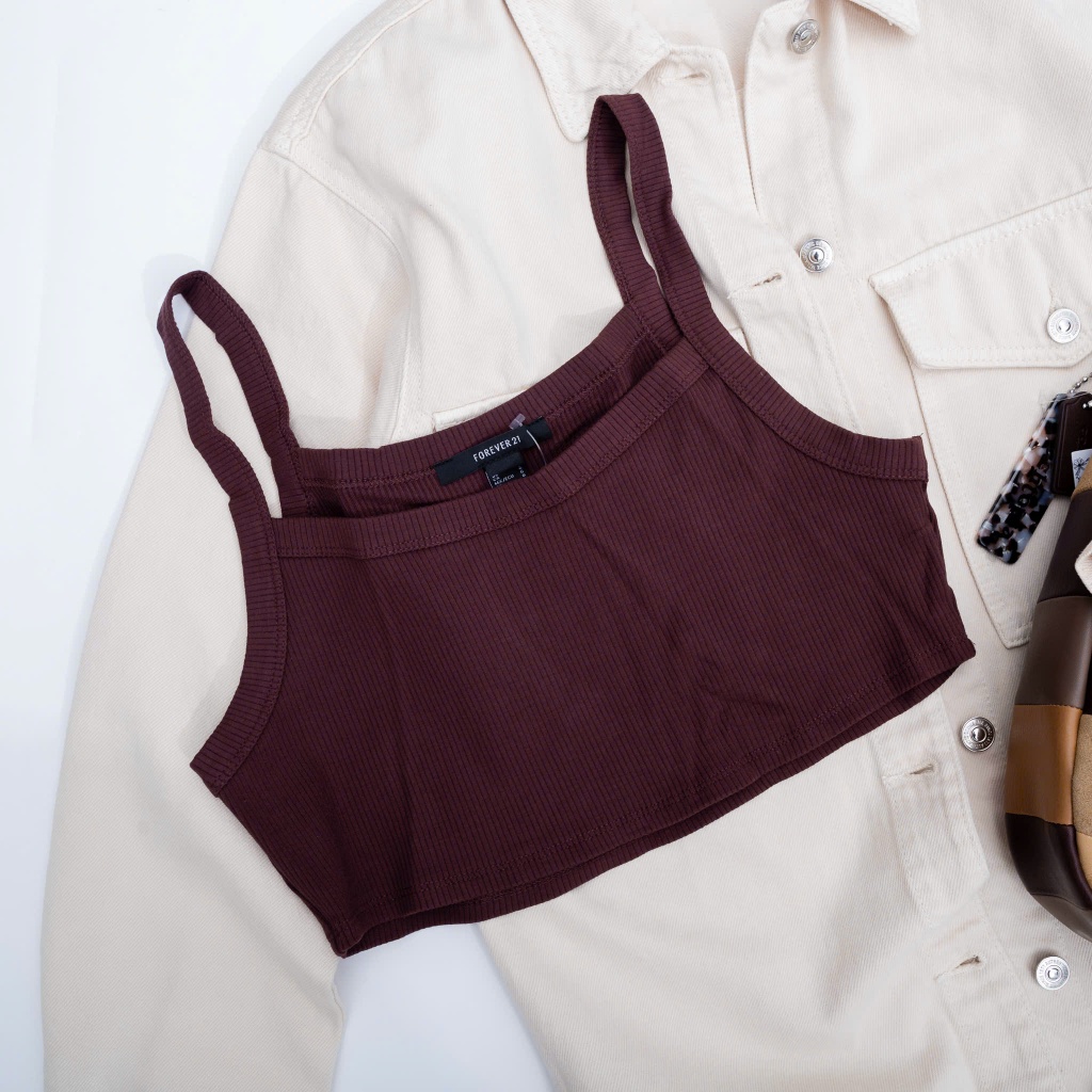 FOREVER21 ÁO CROPTOP NÂU (240416113)