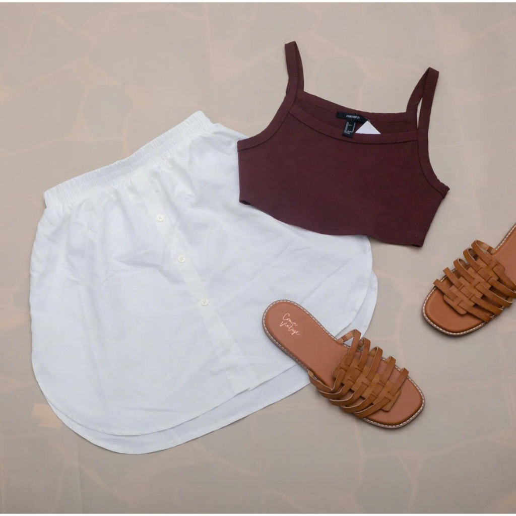 FOREVER21 ÁO CROPTOP NÂU (240416113)