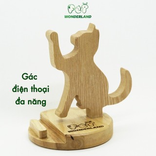 Gác điện thoại hình mèo gỗ Pet Wonderland ngộ nghĩnh, dễ thương