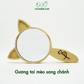 Gương gỗ hình mèo Petitia độc đáo, dễ thương