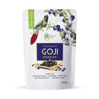 Hắc kỷ tử hoang dã (Kỷ tử đen) Wild Black Goji Berries Organic Life/ C'lavie