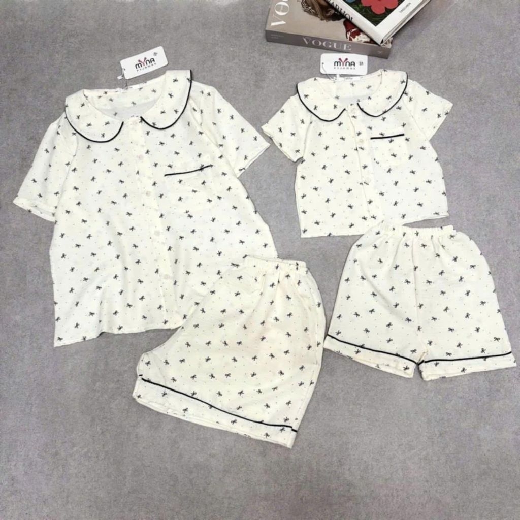 Bộ đũi cổ sen mềm mịn siêu mát, hàng chính hãng, size 40-65kg
