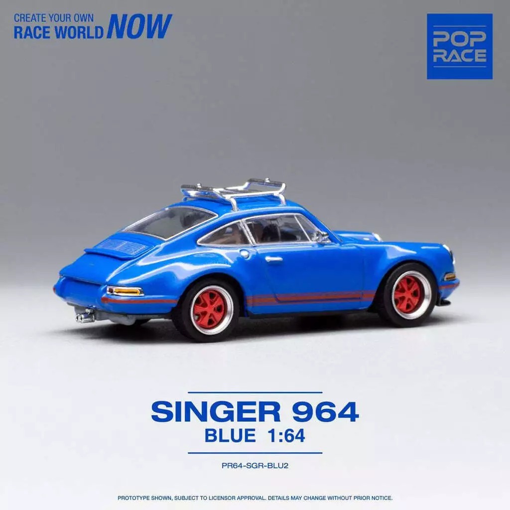 Xe mô hình Pop Race chính hãng tỉ lệ 1:64 Porche Singer 911, Honda ...