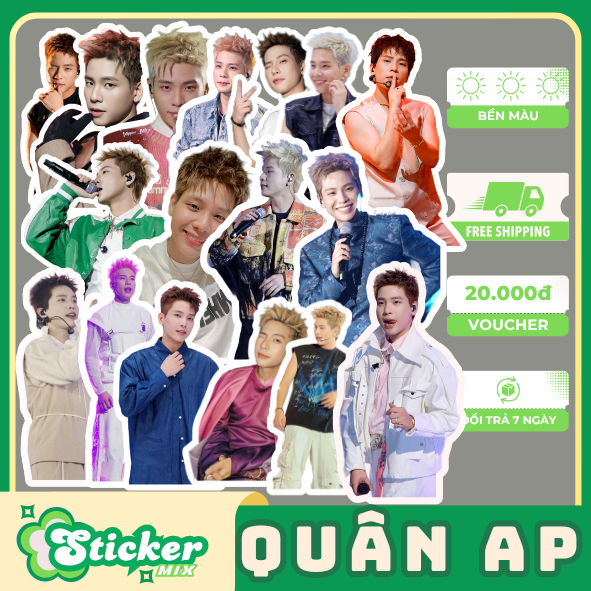 Bộ 50 sticker QUÂN AP anh trai say hi sưu tầm, trang trí....S148 ...
