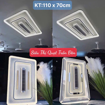 [Mẫu Mới Cao Cấp] Quạt Đèn Led Ốp Trần,Quạt Không Cánh Thế Hệ Mới.Led 3 Màu Sáng,Quạt Xoay 180 độ.Dùng Điều Khiển Từ Xa.