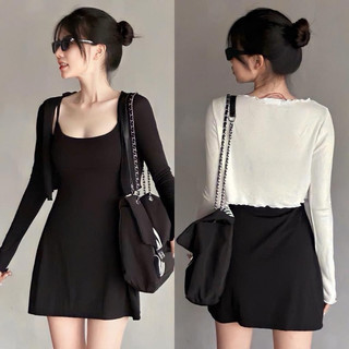 Áo khoác cardigan nhẹ mùa đông lửng trắng đen xinh trong trẻo VANISA CDG02