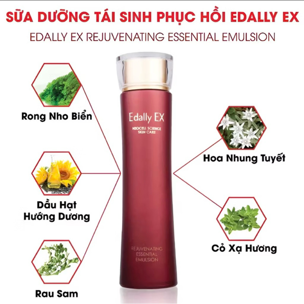 Sữa dưỡng tái sinh phục hồi EDALLY EX REJUVENATING ESSENTIAL EMULSION cấp ẩm chống lão hóa da 150ml