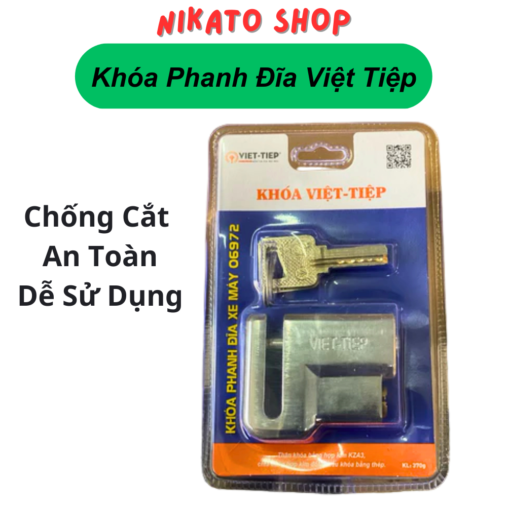 Khóa phanh đĩa xe máy Việt Tiệp chính hãng, khóa đĩa xe máy chống trộm an toàn