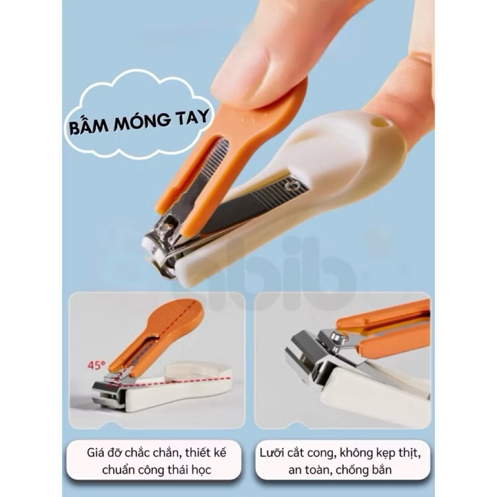 Bộ dụng cụ cắt móng tay hình gấu đáng yêu