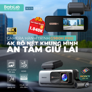 Bộ Đôi Camera Hành Trình BOTSLAB G980H PRO với camera trước 4K và camera sau 2K  TẶNG THẺ NHỚ 64GB - Mvn Auto