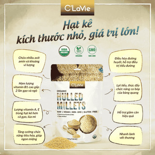 Hạt Kê Hữu Cơ Đã Bóc Vỏ Markal/ C'lavie/ Sottolestelle Organic Millet
