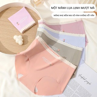 Quần Lót Nữ Lụa Lạnh Không Viền Mềm Mịn, Không Vết Hằn, Co Giãn 4 Chiều, Form Đẹp Tôn Dáng