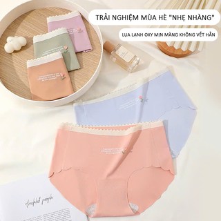 Quần Lót Nữ Lụa Lạnh Không Viền Mềm Mịn, Không Vết Hằn, Co Giãn 4 Chiều, Form Đẹp Tôn Dáng