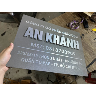 bảng công ty, bảng số nhà chất liệu cao cấp bền đẹp sang trọng nhiều kích thước