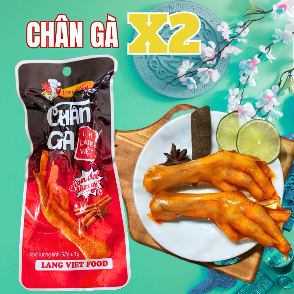 Combo 10 Chân gà X2 /1 Bịch 52g ủ vị