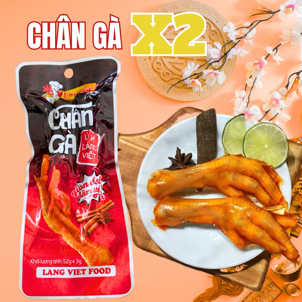 Combo 10 Chân gà X2 /1 Bịch 52g ủ vị