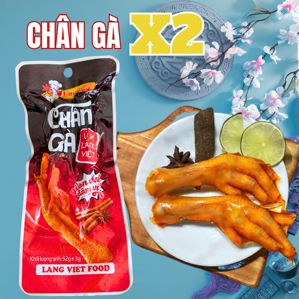 Combo 10 Chân gà X2 /1 Bịch 52g ủ vị