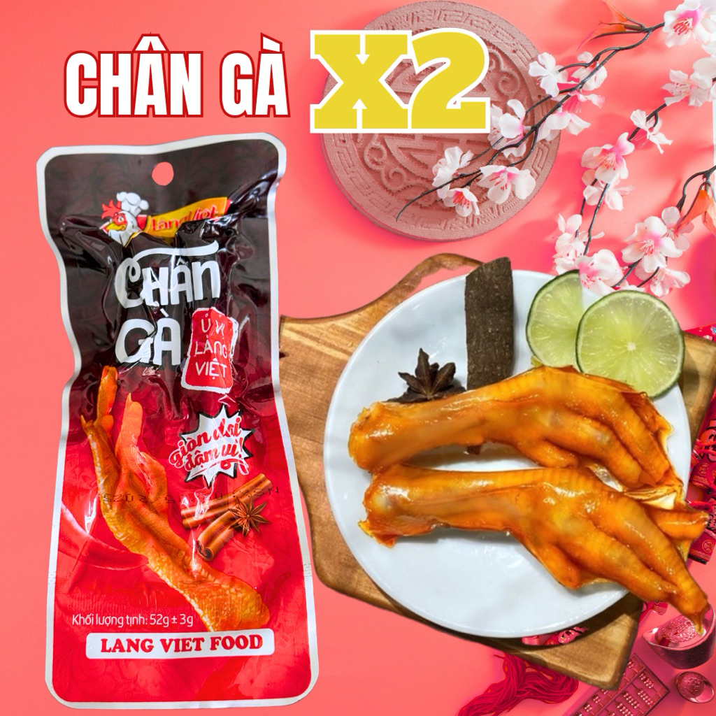 Combo 10 Chân gà X2 /1 Bịch 52g ủ vị