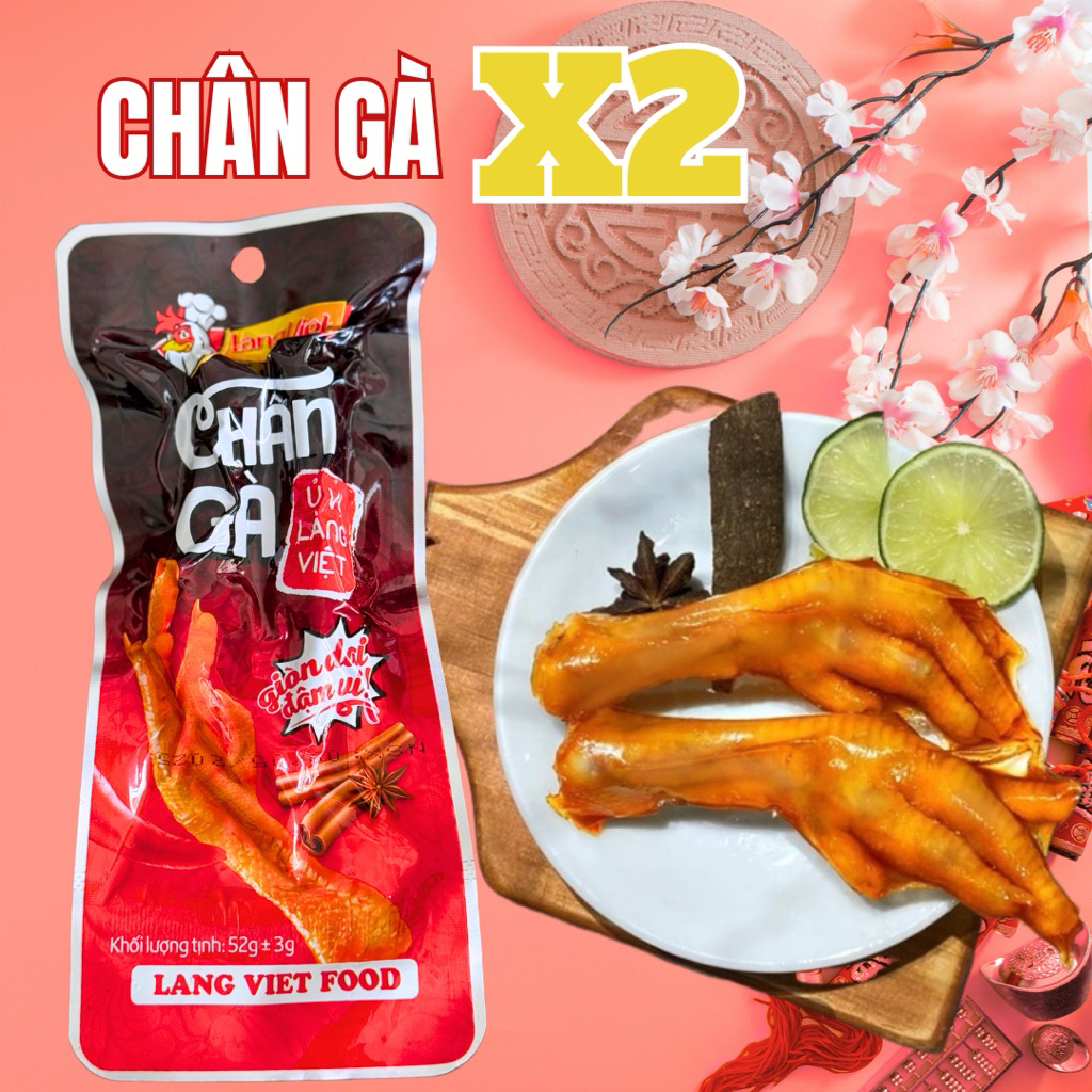 Combo 10 Chân gà X2 /1 Bịch 52g ủ vị