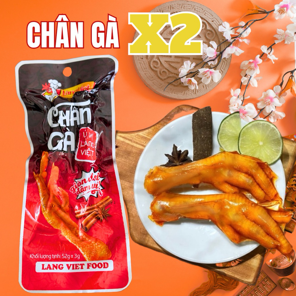 Combo 10 Chân gà X2 /1 Bịch 52g ủ vị