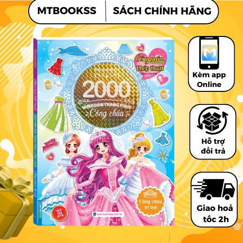 Sách - 2000 Hình Dán Trang Phục Công Chúa - Công Chúa Trí Tuệ