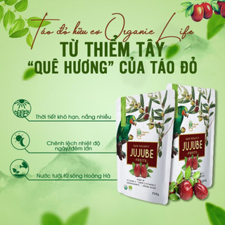 Táo Đỏ Thiểm Tây Hữu Cơ Organic Life - nấu chè dưỡng nhan, chưng yến