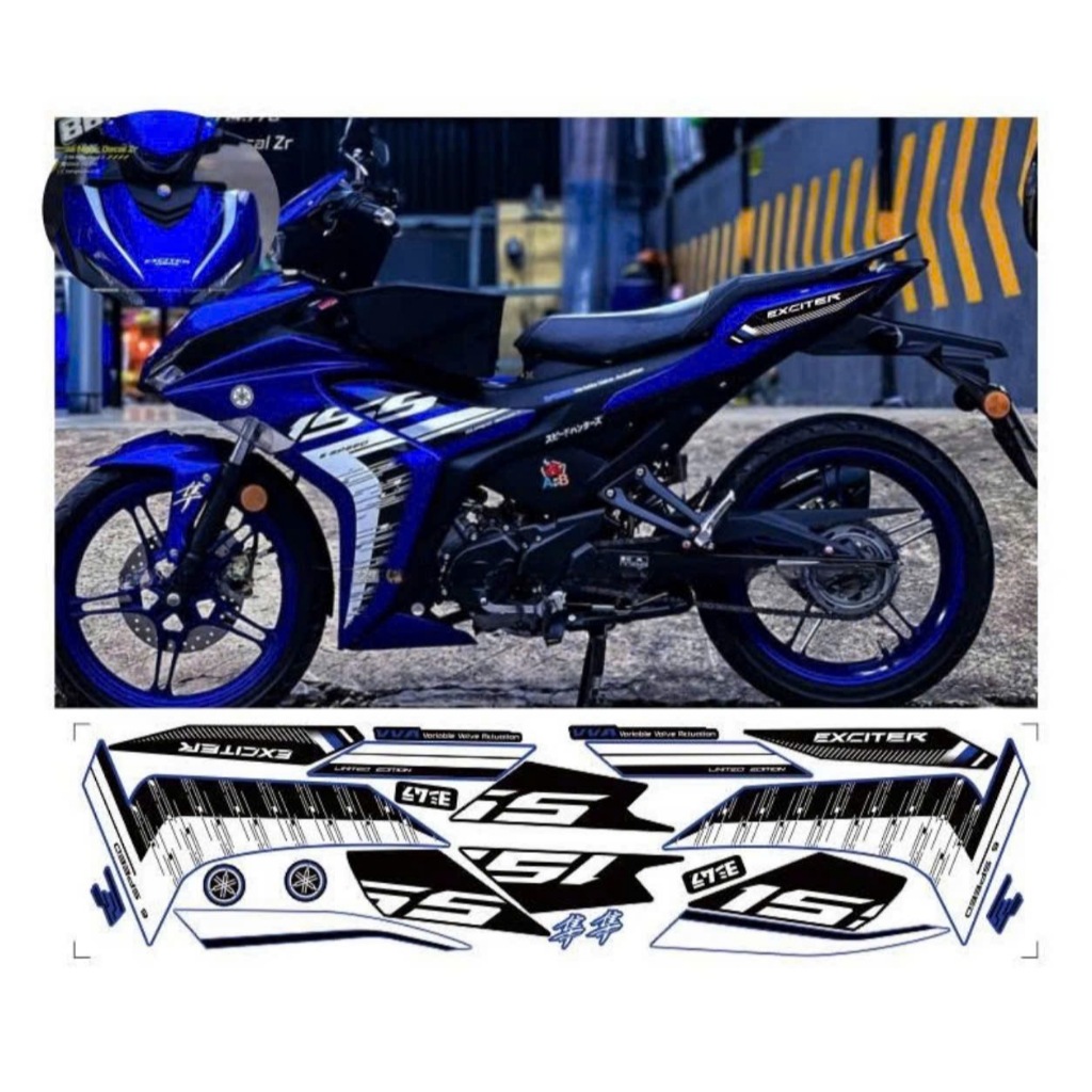 tem rời exciter 155 v2 cao cấp chất liệu in 3 lớp PPF chống nước không phai màu nhãn dán