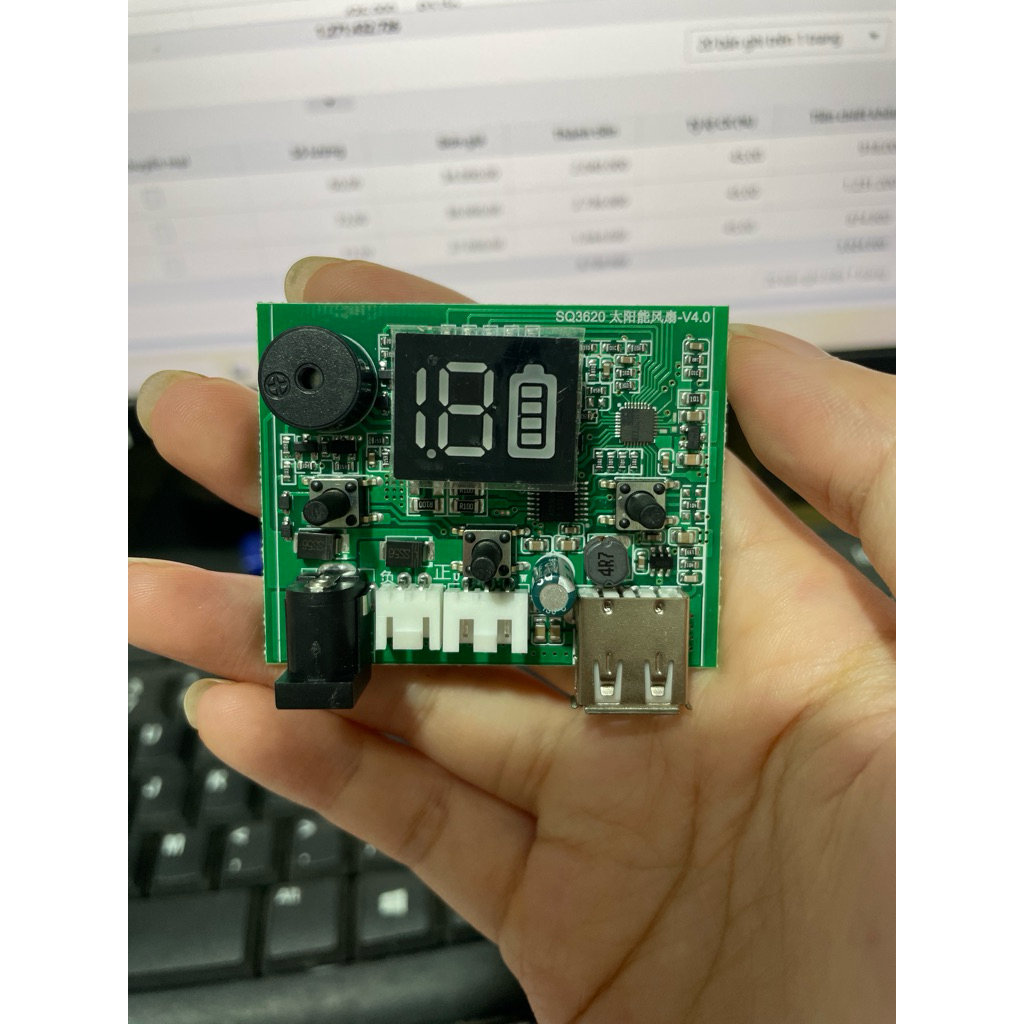 Mạch Quạt Tích Điện 12V cho quạt tích Điện, Quạt năng lượng mặt trời động cơ không chổi than. Phụ Kiện Quạt Tích Điện