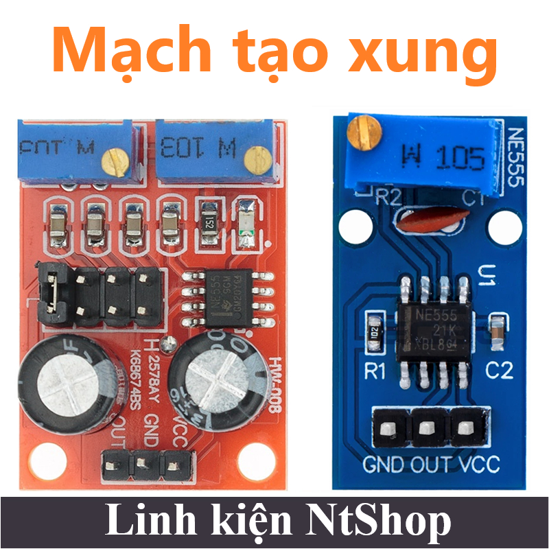 Module tạo xung IC NE555 Điều chỉnh Tần số / Biên độ dãy tần số 1Hz ...