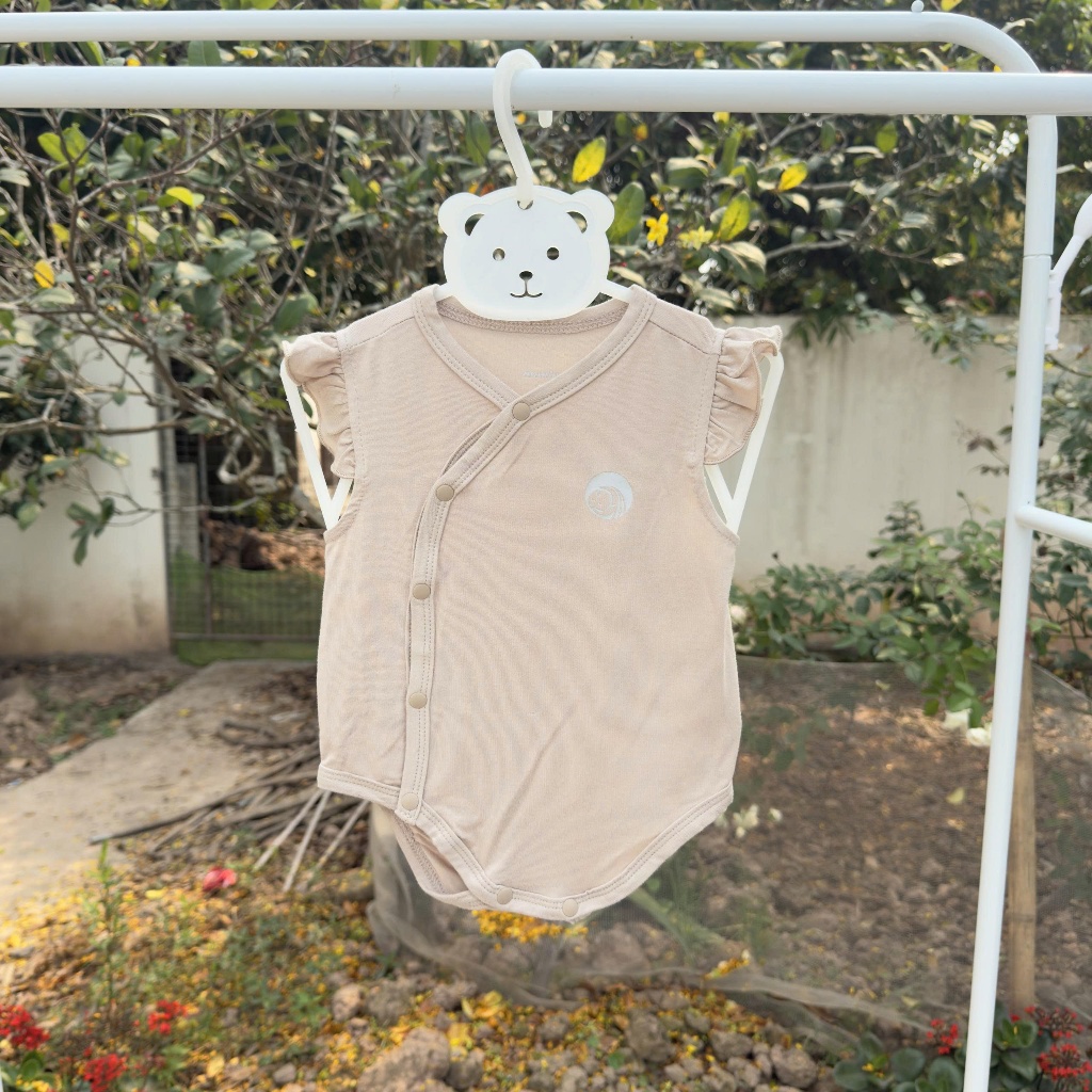 Body Cộc Tay Sơ Sinh Bé Gái Cánh Tiên Vải Sợi Tre Mềm Mịn Lành Tính - Hàng Chính Hãng MIN0358-1